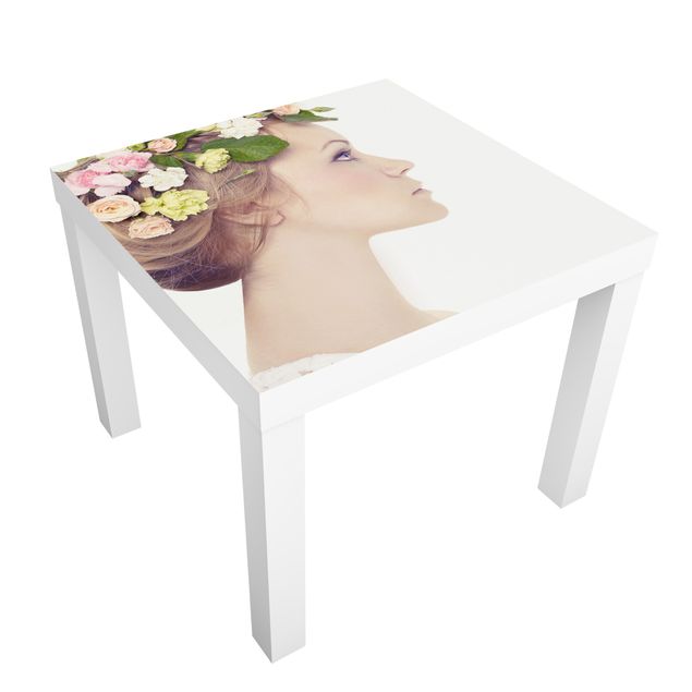 Möbelfolie für IKEA Lack - Klebefolie Prinzessin Rosenrot