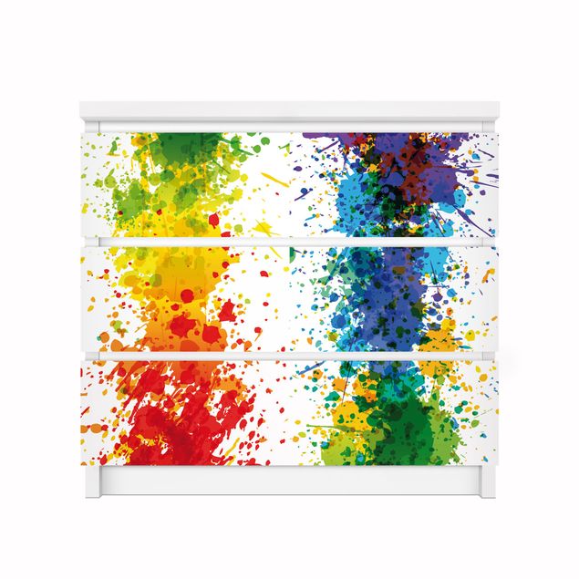 Fensterbank Klebefolie Rainbow Splatter