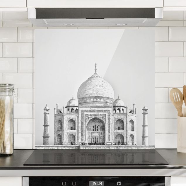 Spritzschutz Glas magnetisch Taj Mahal in Grau