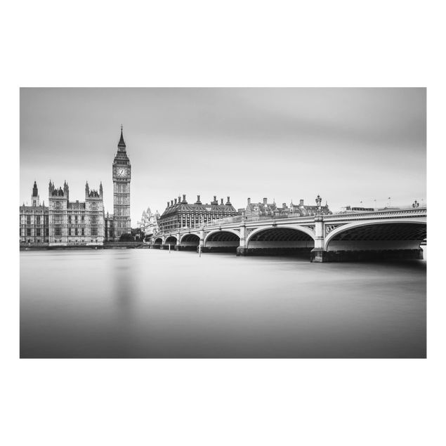 Spritzschutz Glas - Westminster Brücke und Big Ben - Querformat - 3:2