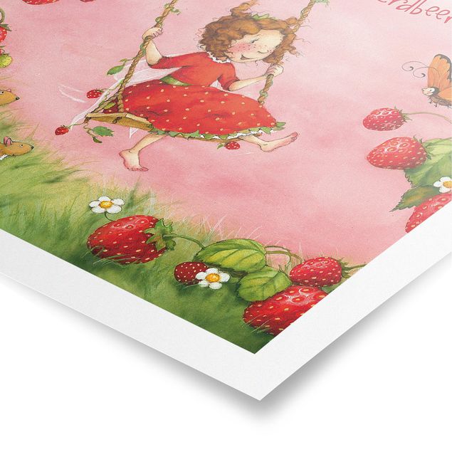 Poster - Erdbeerinchen Erdbeerfee - Baumschaukel - Quadrat 1:1