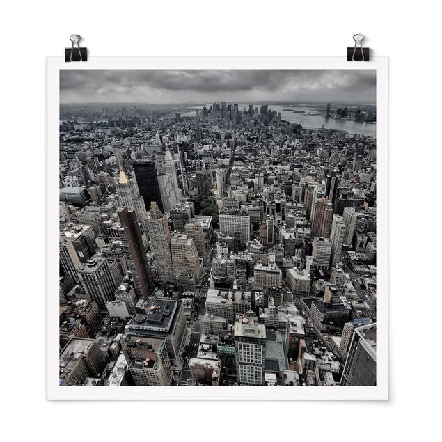 Poster - Blick über Manhattan - Quadrat 1:1