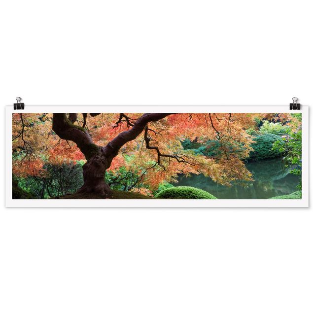 Poster - Japanischer Garten - Panorama Querformat