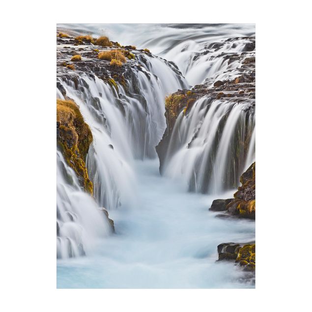 Teppich weiß Brúarfoss Wasserfall in Island