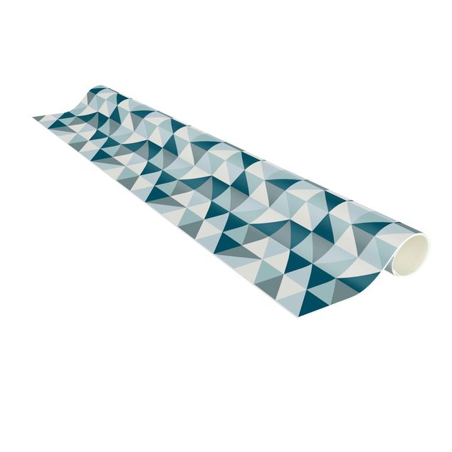 Moderne Teppiche Blaues Dreieck Muster