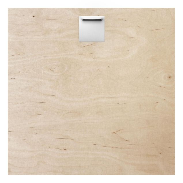 Holzbild - Morgentau auf Lupinenblättern - Quadrat 1:1