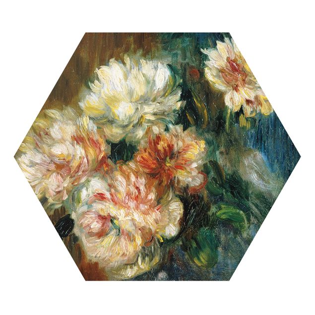 Hexagon Wandbilder Auguste Renoir - Vase Pfingstrosen