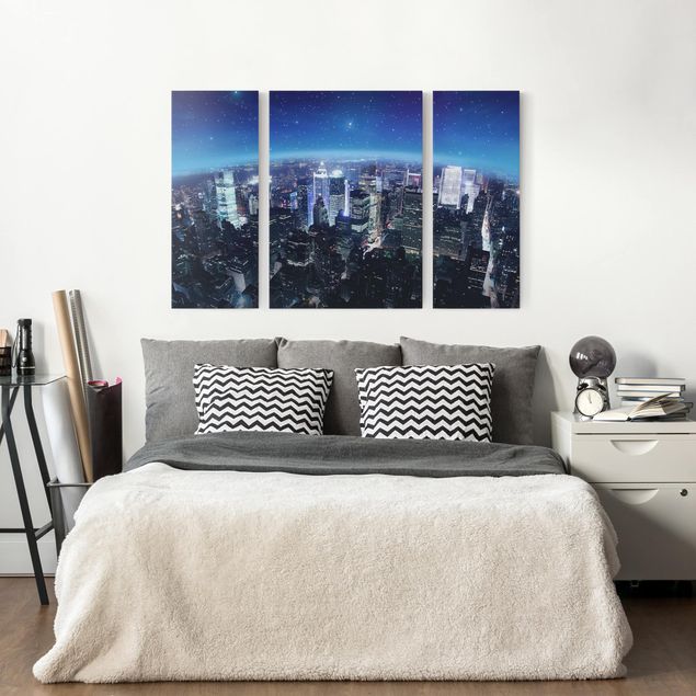 Moderne Leinwandbilder Wohnzimmer Illuminated New York