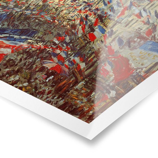 Poster kaufen Claude Monet - Straße im Flaggenschmuck