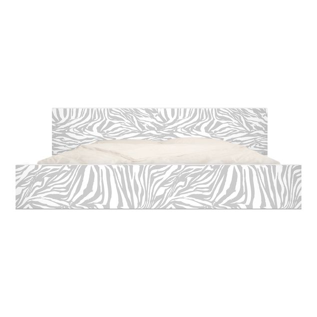 Klebefolie Fensterbank Zebra Design hellgrau Streifenmuster