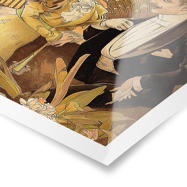 Poster Alfons Mucha - Werbeplakat für Flirt Biscuits
