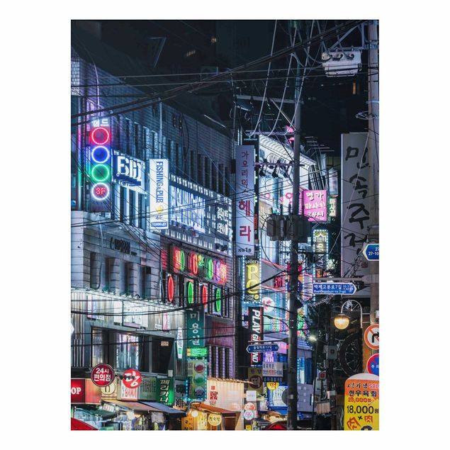 Alu Dibond Bilder Nachtleben von Seoul