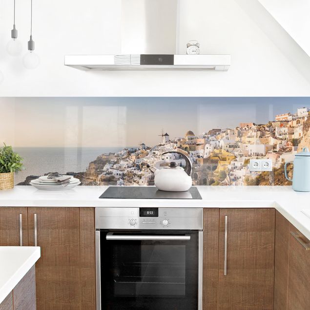 Küchenrückwand Skyline Oia Panorama