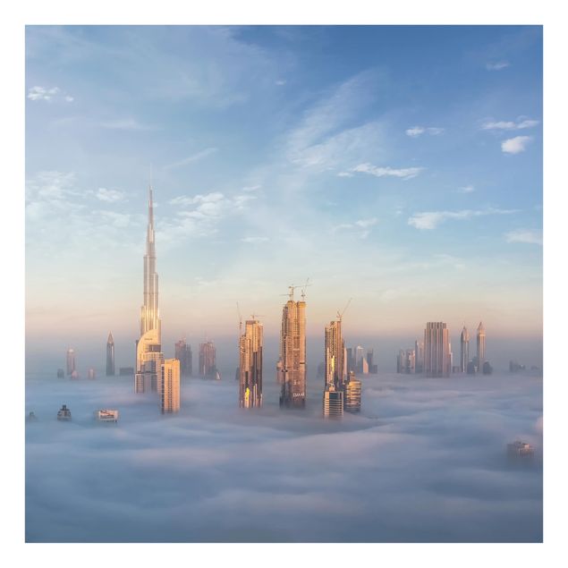 Glas Spritzschutz - Dubai über den Wolken - Quadrat - 1:1