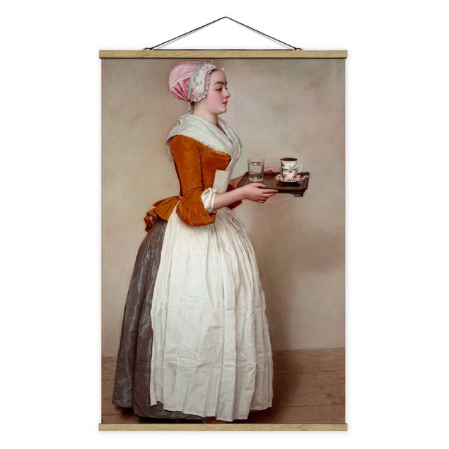 Stoffbilder zum Aufhängen Jean Etienne Liotard - Das Schokoladenmädchen