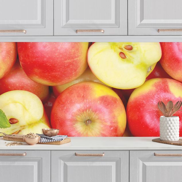 Küchenrückwände Platte Saftige Äpfel