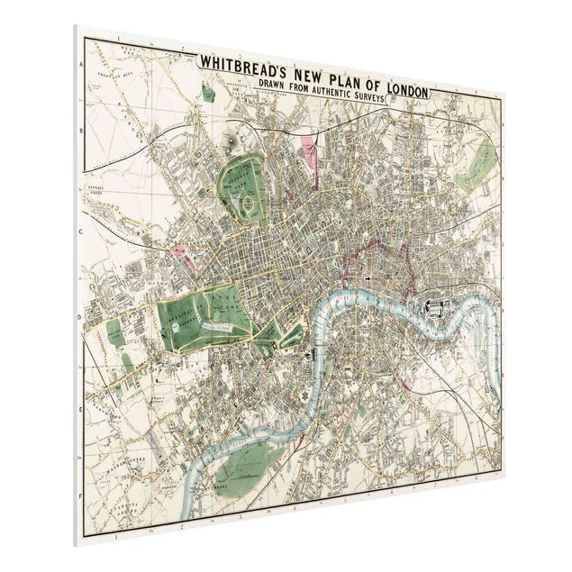 Foto auf Hartschaumplatte Vintage Stadtplan London
