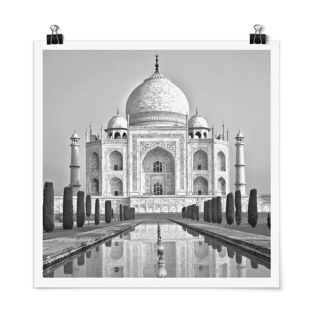 Wandbilder Taj Mahal mit Garten