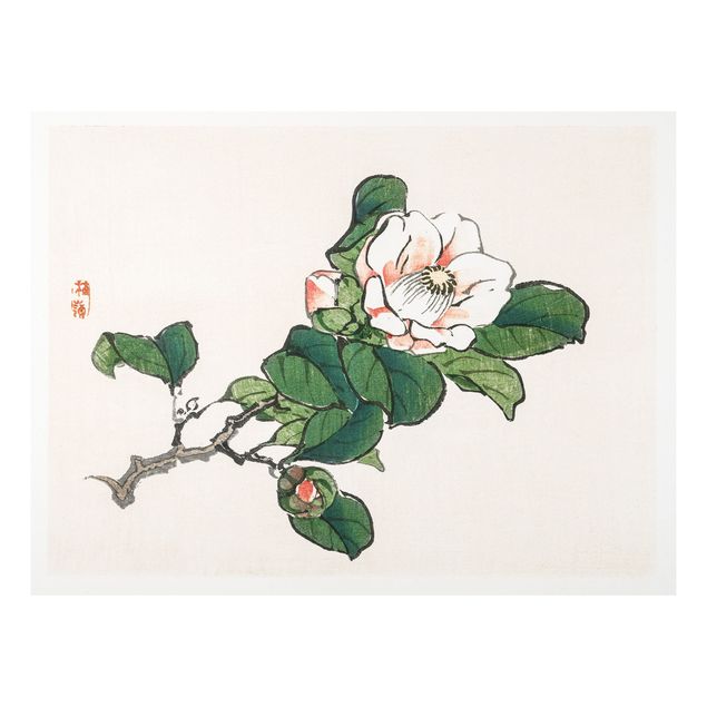 Bilder für die Wand Asiatische Vintage Zeichnung Apfelblüte