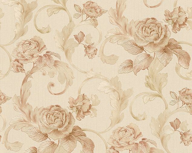Tapete Architects Paper Nobile in Creme Metallic Rosa - 959833