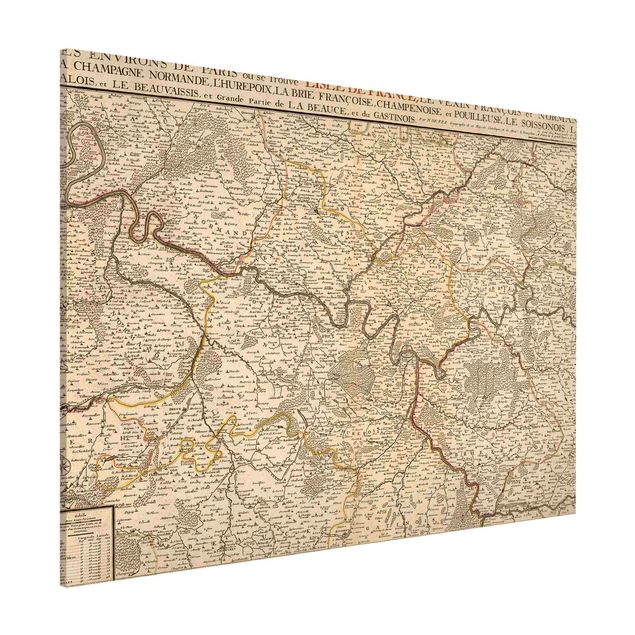 Weltkarte Tafel Vintage Karte Frankreich
