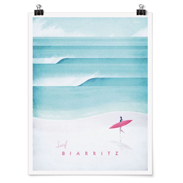 Poster Vintage Reiseposter - Biarritz