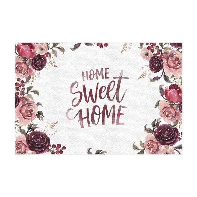 Rot Teppich Home Sweet Home Aquarell auf Papier