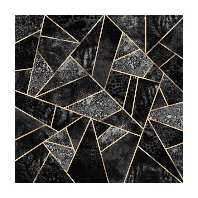 Moderne Teppiche Graue Dreiecke Gold