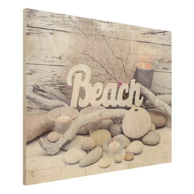 Holzbilder Vintage Wellness Beach Dekoration