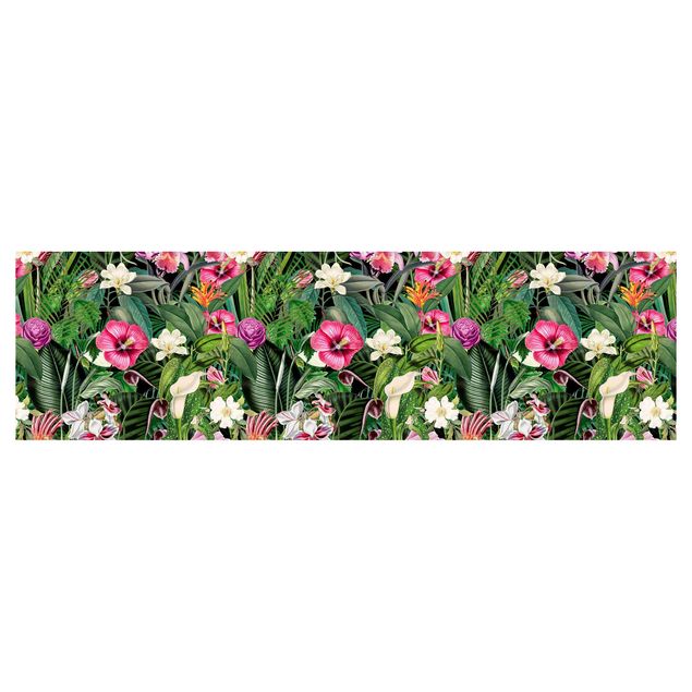 Klebefolien Bunte tropische Blumen Collage