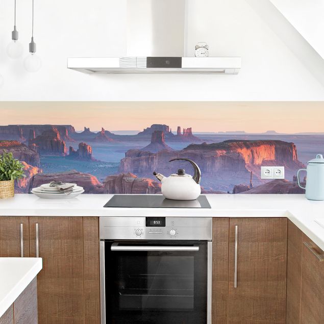 Küchenrückwand Steinoptik Sonnenaufgang in Arizona