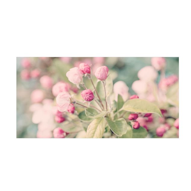 Teppich Blumen Apfelblüte Bokeh rosa