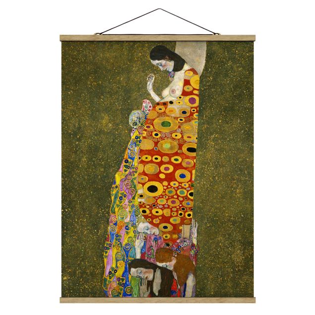 Stoffbilder Gustav Klimt - Die Hoffnung II