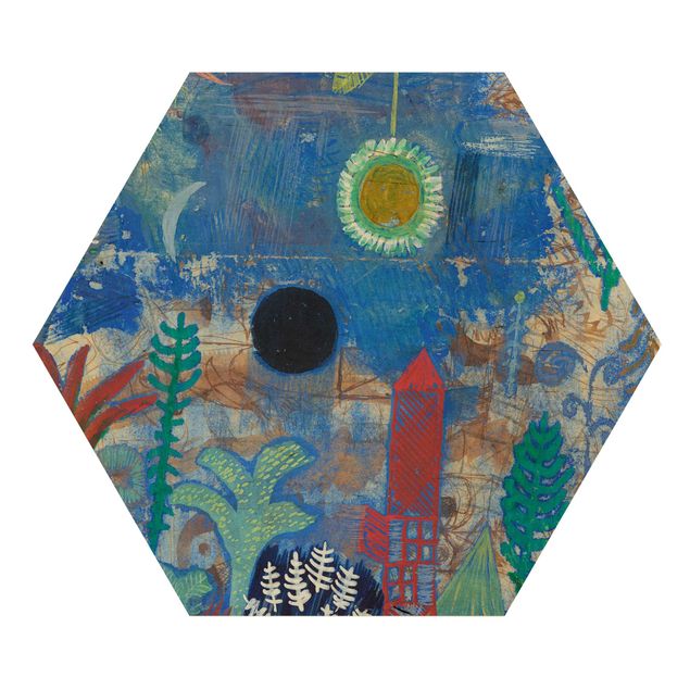 Wandbild Holz Paul Klee - Versunkene Landschaft