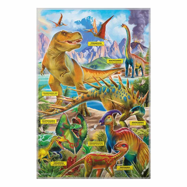 Schöne Wandbilder Die Dinosaurierarten