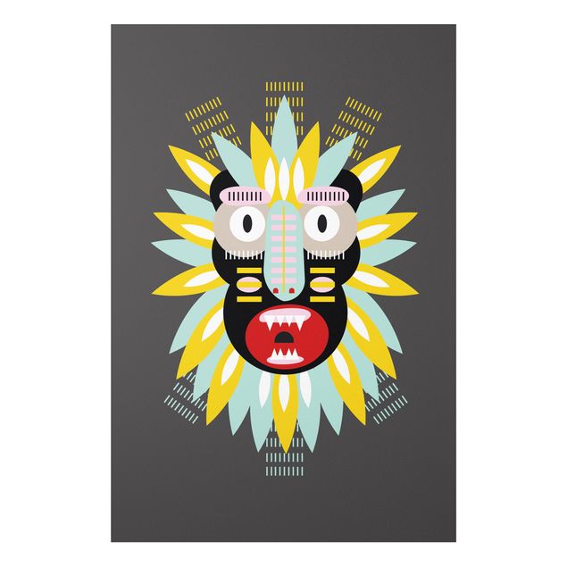Schöne Wandbilder Collage Ethno Maske - King Kong