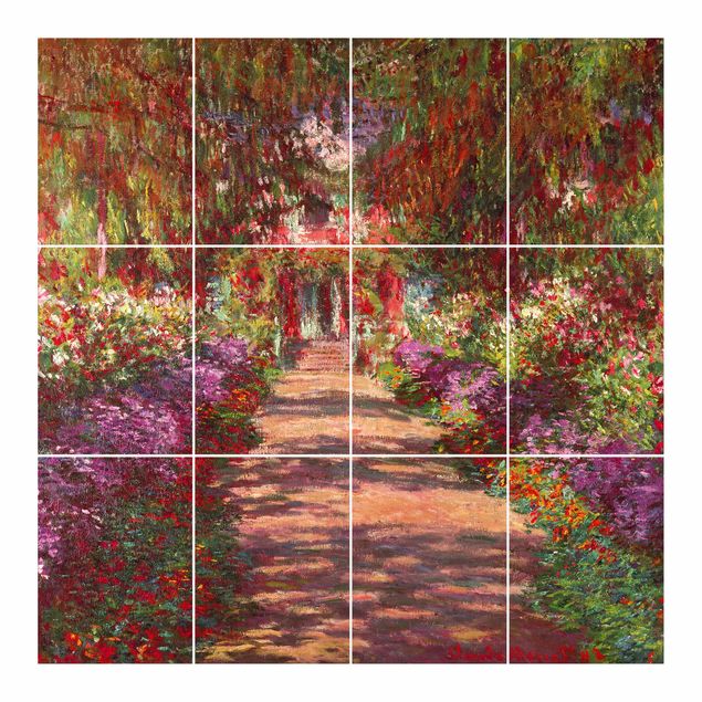 Klebefolien Claude Monet - Weg in Monets Garten in Giverny