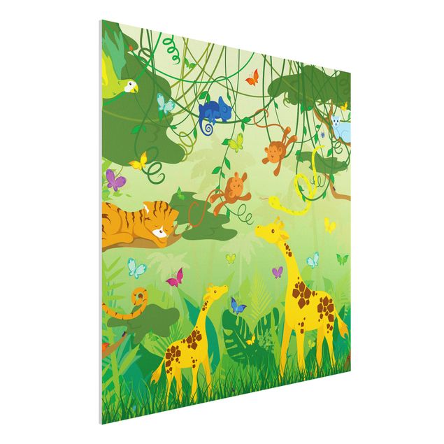 Wandbilder Tiere Dschungelspiel