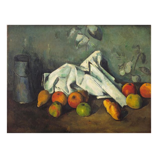 Spritzschutz Paul Cézanne - Milchkanne und Äpfel