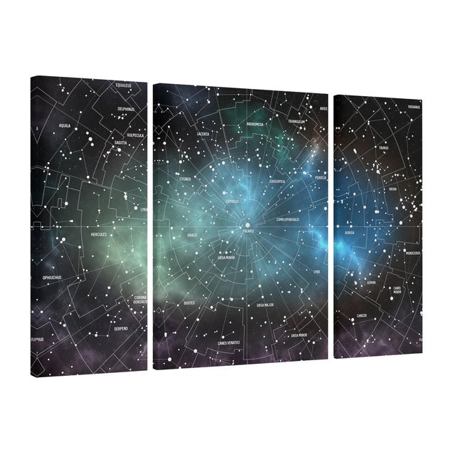 Bilder für die Wand Sternbilder Karte Galaxienebel