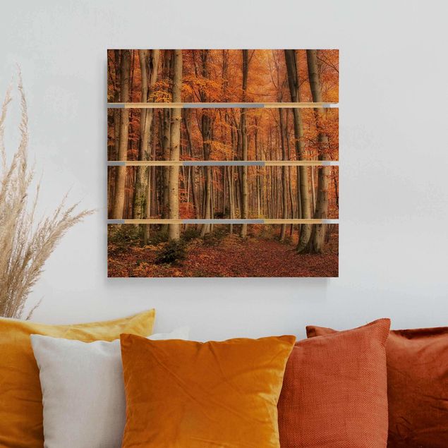 Holzbilder Natur Herbstspaziergang