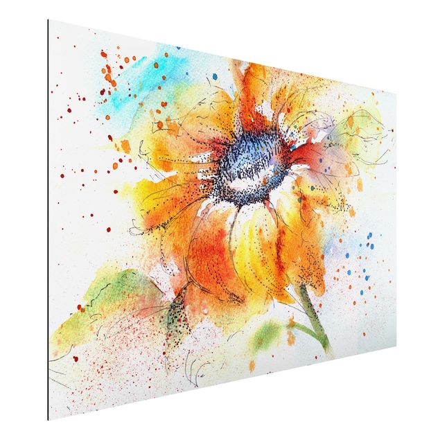 Schöne Wandbilder Painted Sunflower