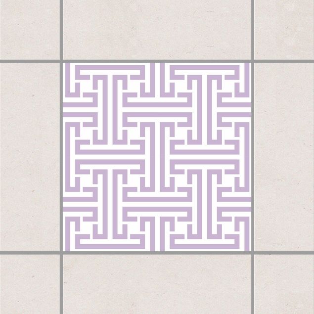 Fliesenaufkleber Muster Dekoratives Labyrinth Lavender Flieder