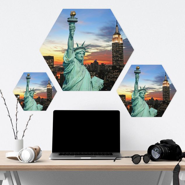 Hexagon Bild Forex - New York at Night