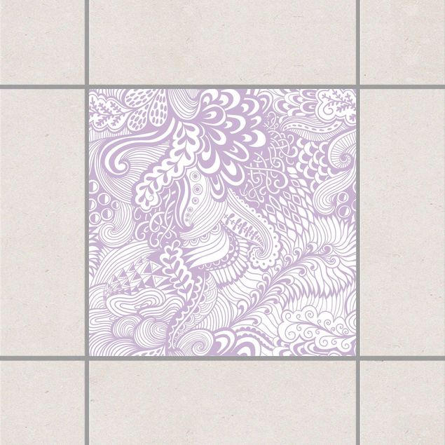 Fliesenaufkleber Muster Poseidons Garten Lavender Flieder