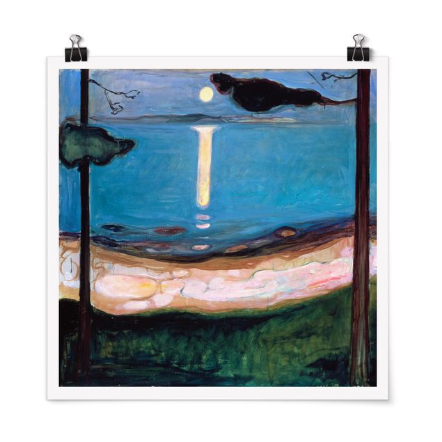 Kunstdrucke Poster Edvard Munch - Mondnacht