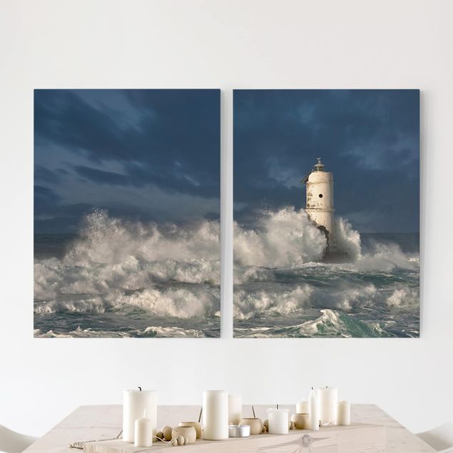 Wandbilder XXL Leuchtturm auf Sardinien