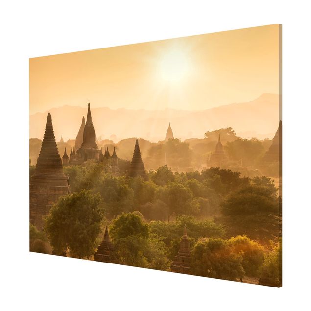 Schöne Wandbilder Sonnenuntergang über Bagan