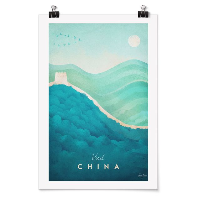 Städteposter Reiseposter - China