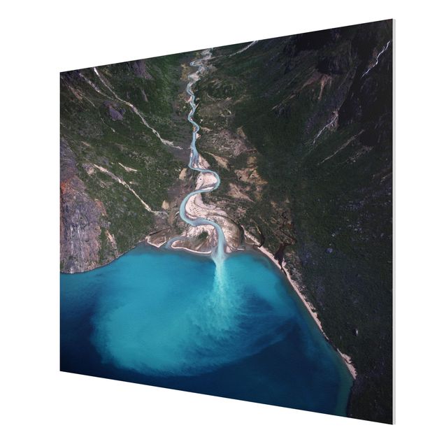 Forex Fine Art Print - Fluss in Grönland - Querformat 3:4